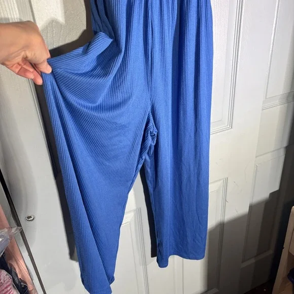Gilli One Piece Cropped Wide Leg Jumper Sz Medium. Royal Blue - Picture 2 of 10